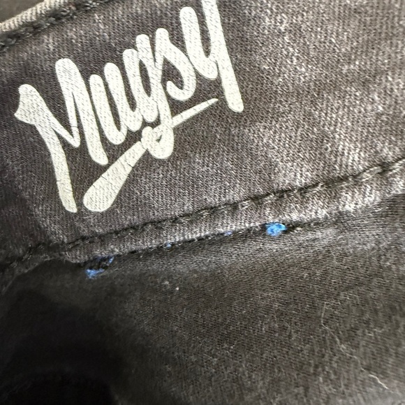 Mugsy Men's Black Jeans 35 x 30 Pants Squid Ink Grunge Rocker Designer - Picture 5 of 7